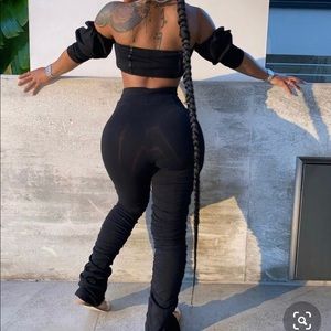 SUPER SOFT CHOCOLATE STACKED PANTS